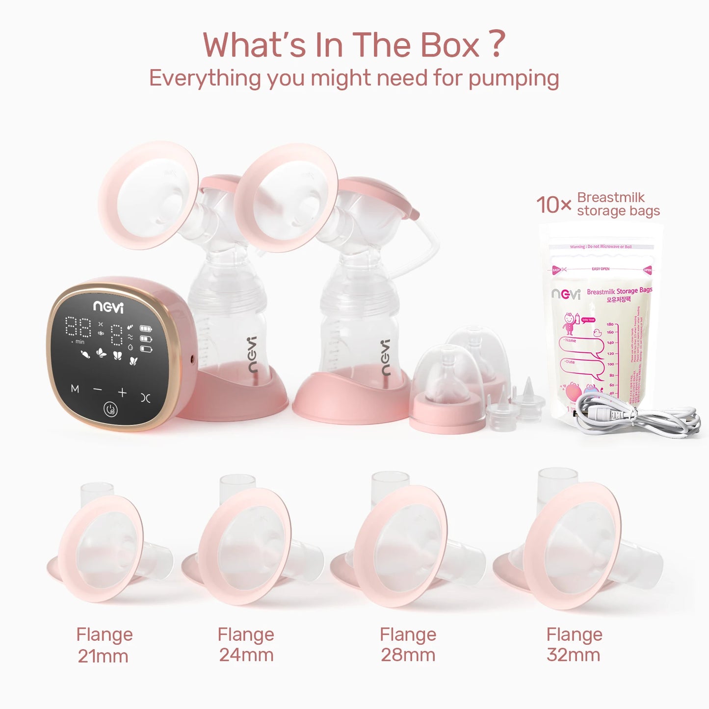 NCVI Double Electric Breast Pumps,Breast Pump Electric with 4