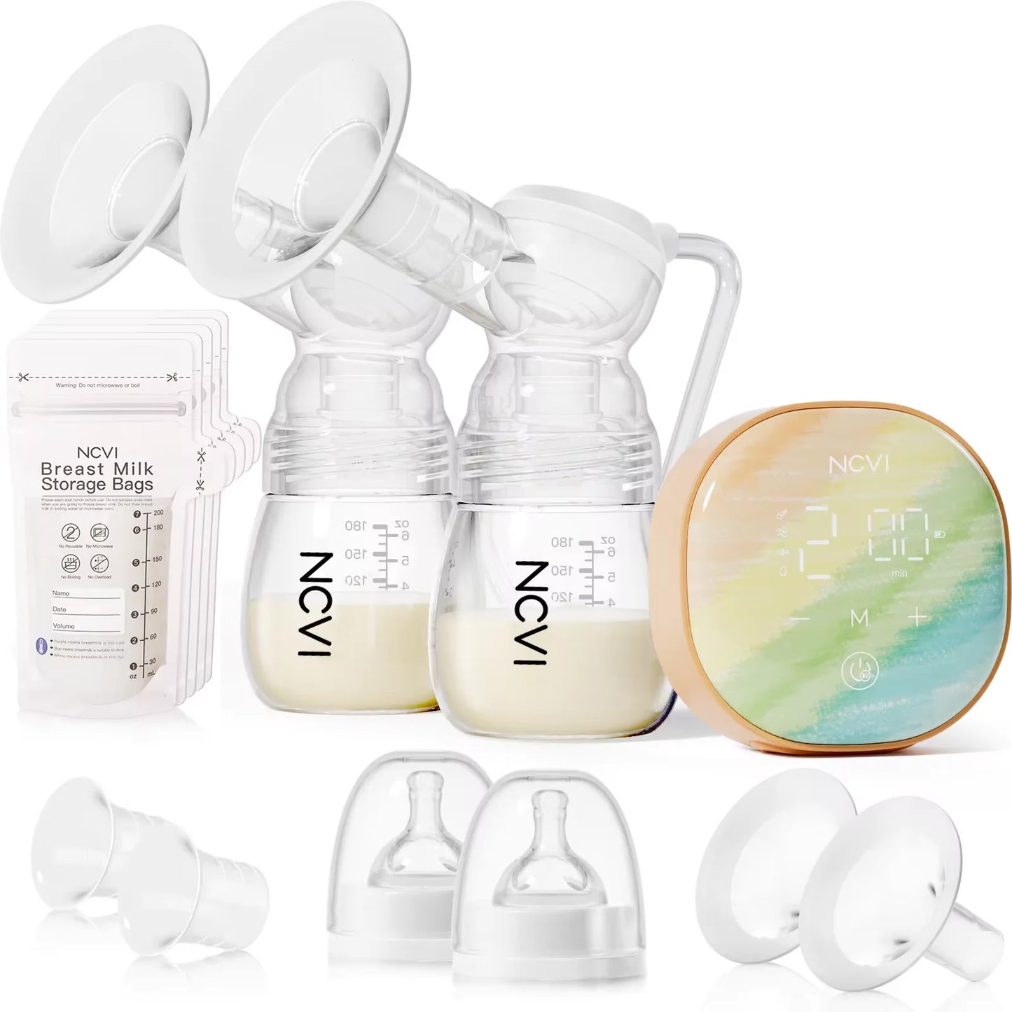 NCVI Double Electric Breast Pumps,Breast Pump Electric with 4
